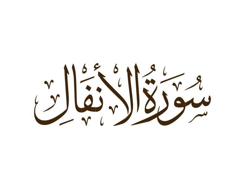 سورة الانفال مكتوبة رقم 8 القرآن الكريم